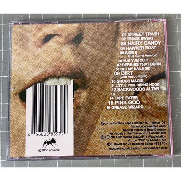 Tobacco "Fucked Up Friends" CD 2008 Anticon VG+ Condition Rare Pink Case Psyched - Picture 2 of 7
